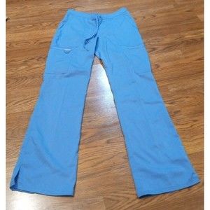 Cherokee Workwear Natural Rise Flare Leg Drawstring Pant Women's Small 4101 TALL